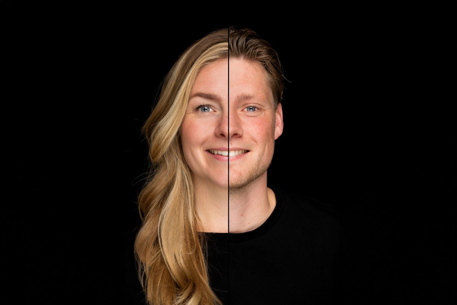 Duoportret van broer en zus